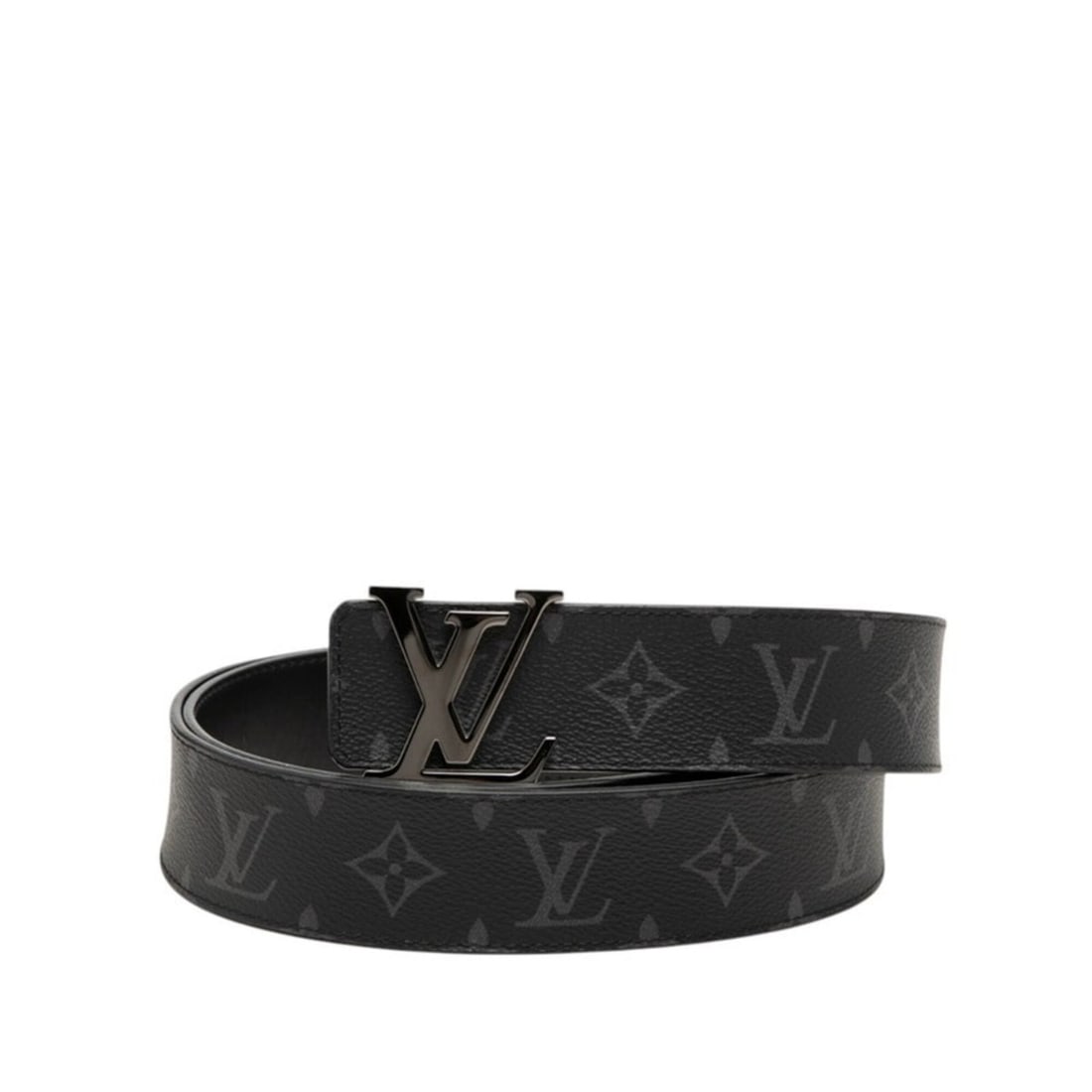 Louis Vuitton Monogram Eclipse Ceinture Initiales Reversible Logo Buckle Belt Size 100 40 M9043: --- Catalog ---Category: SizeLength: 96cm - 103cm / 37.79'' - 40.55''Category: DesignType: Standard beltColor: BlackGender: MenMaterial (Strap): Leather , PVC Category: GeneralMPN: M9043Brand: Louis V