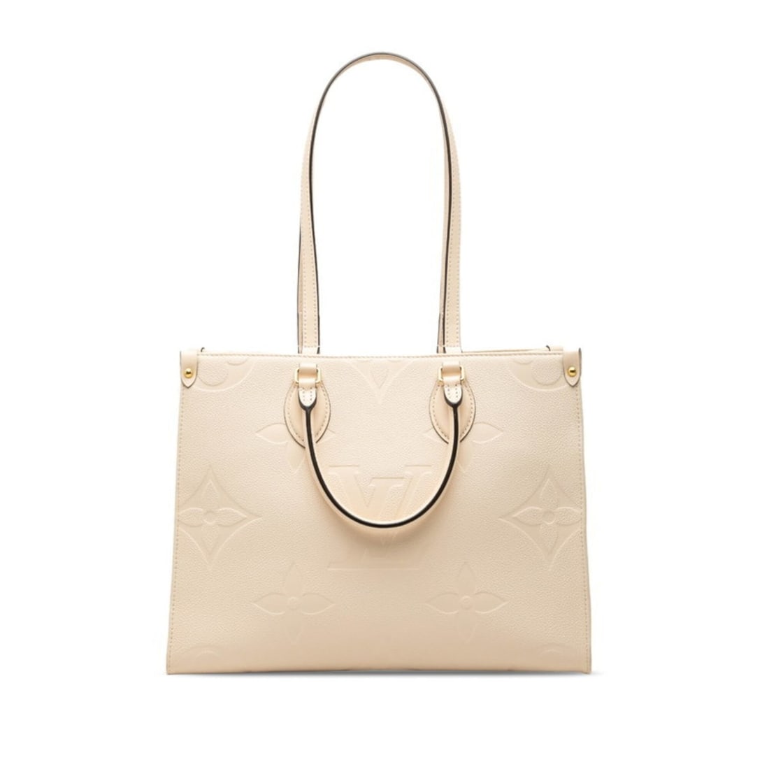 Louis Vuitton Monogram Empreinte OnTheGo MM Handbag Tote Bag M46531 Crème Ivory Leather Women's (1 of 11)