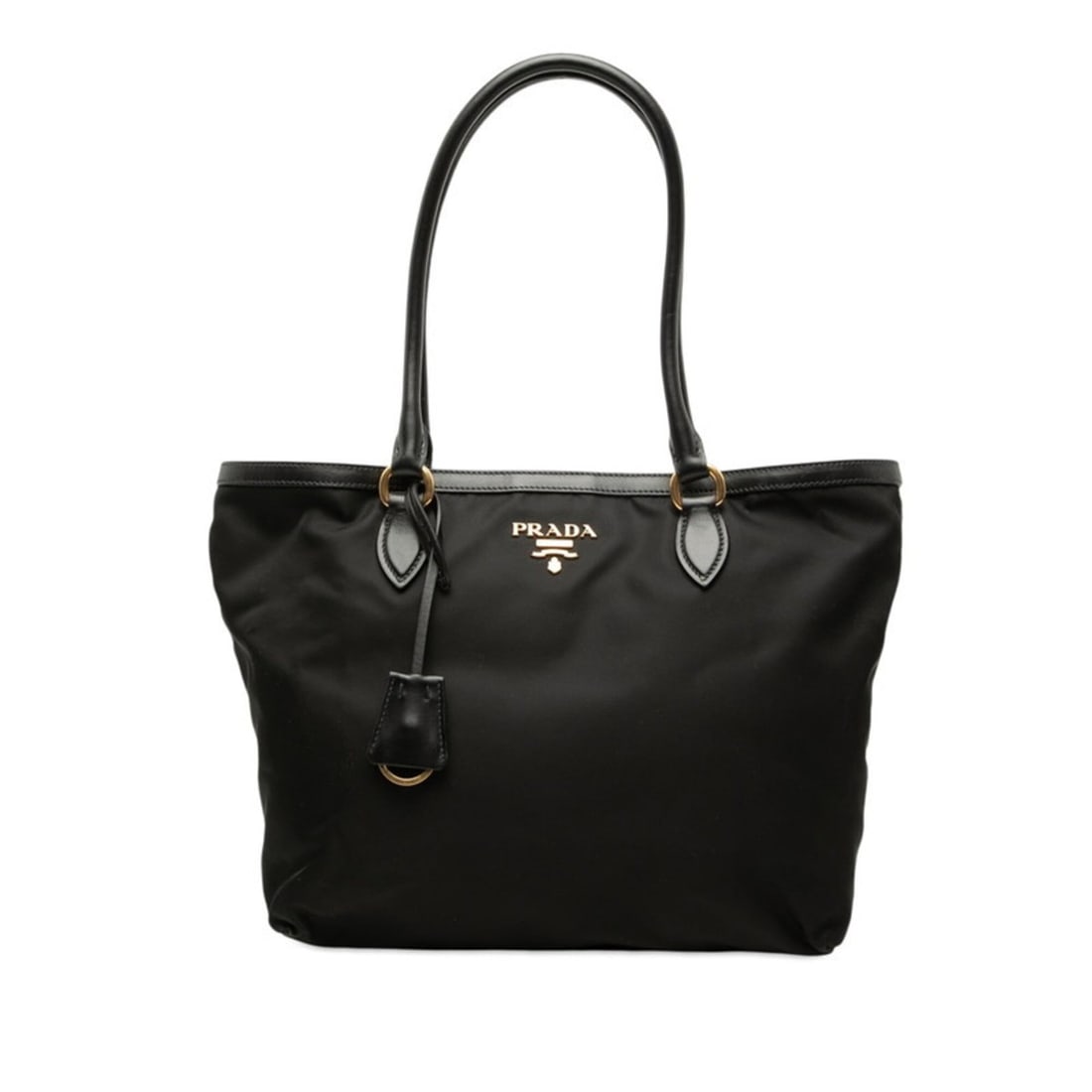 Prada Logo Tote Bag Handbag 1BG159 Black Nylon Leather Women's PRADA: --- Catalog ---Category: SizeSize (HxWxD): 23cm x 28cm x 14cm / 9.05'' x 11.02'' x 5.51''Category: DesignType: Handbag, Tote bagColor: BlackGender: WomenMaterial: Nylon , Leather Category: GeneralMPN: