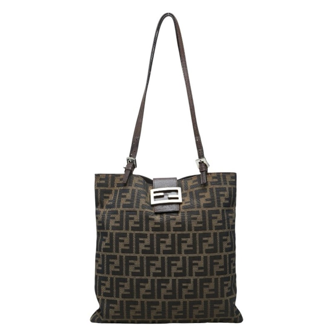 Fendi Zucca Tote Bag, Shoulder Brown Canvas Leather, Women's FENDI: --- Catalog ---Category: SizeSize (HxWxD): 30.5cm x 30cm x 1cm / 12'' x 11.81'' x 0.39''Category: DesignType: Shoulder bag, Tote bagColor: BrownGender: WomenMaterial: Canvas , Leather Category: Genera