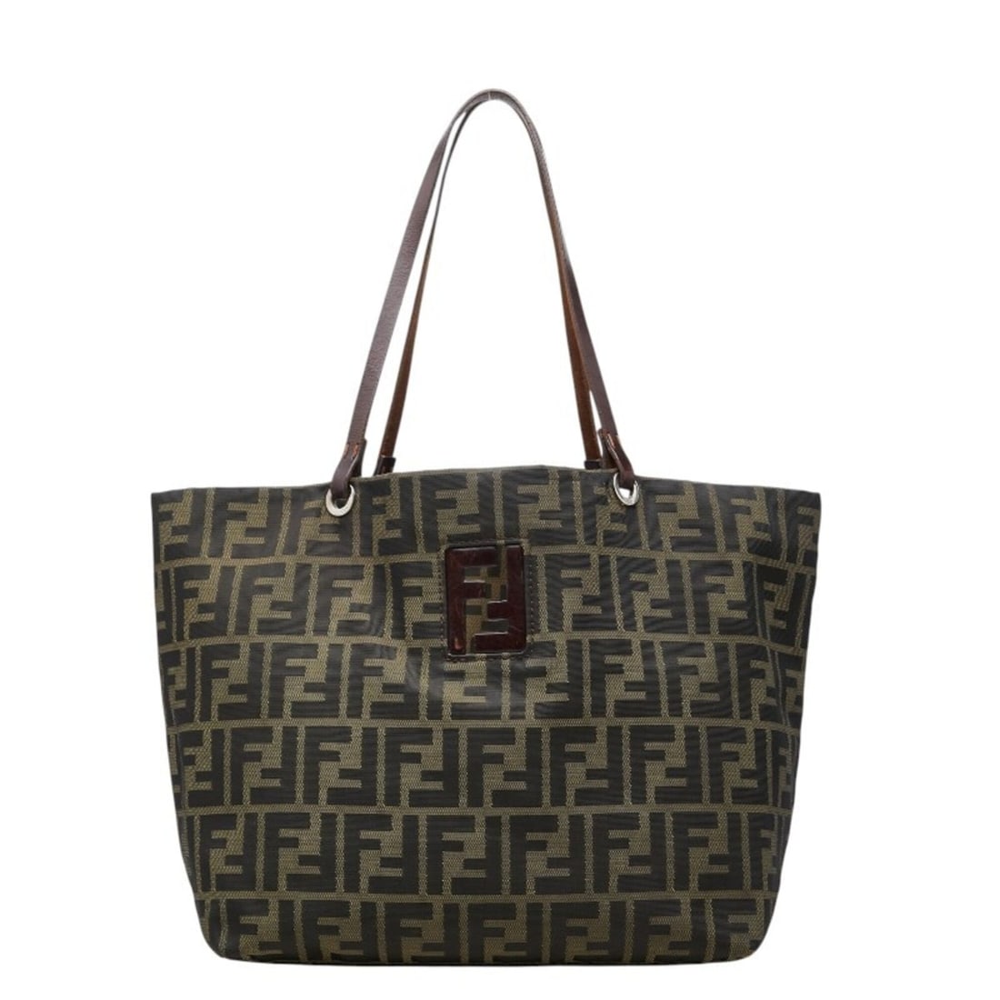 Fendi Zucca Tote Bag Handbag Khaki Brown Canvas Leather Women's FENDI: --- Catalog ---Category: SizeSize (HxWxD): 26cm x 26cm x 14cm / 10.23'' x 10.23'' x 5.51''Category: DesignType: Handbag, Tote bagColor: Brown, KhakiGender: WomenMaterial: Canvas , Leather Category: Ge