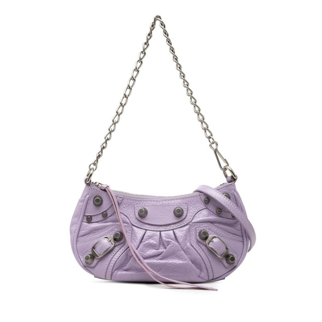 Balenciaga Lucagol Mini Chain Handbag Shoulder Bag 2WAY 695814 Purple Leather Women's BALENCIAGA (1 of 14)
