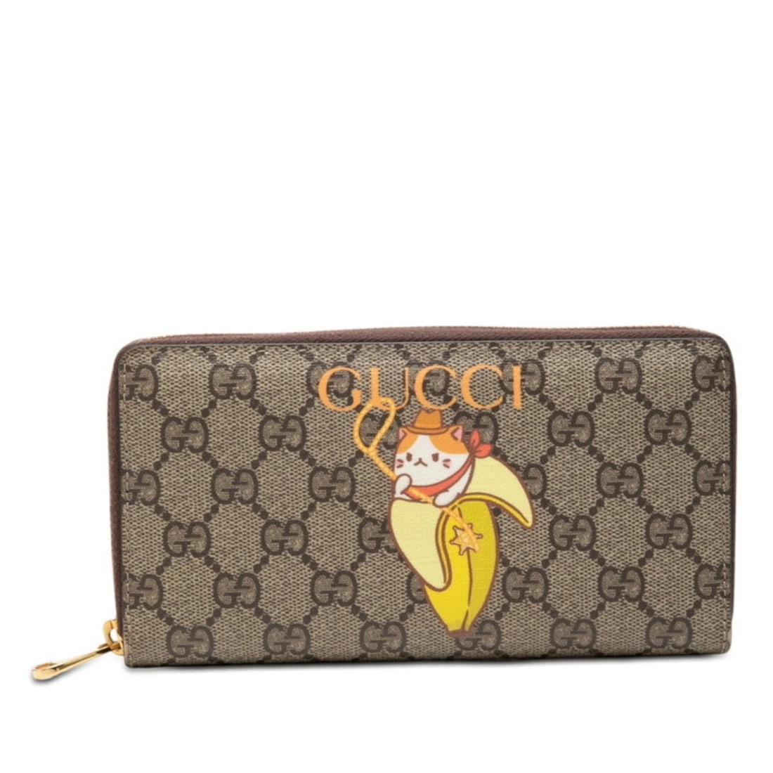 Gucci GG Supreme Bananya Print Zippy Wallet Long 701060 Brown Yellow Leather Women's GUCCI: --- Catalog ---Category: SizeSize (HxWxD): 10cm x 19cm x 2cm / 3.93'' x 7.48'' x 0.78''Category: DesignType: Long wallet (bi-fold)Color: Brown, YellowGender: WomenMaterial: PVC , Leather Category: Gen