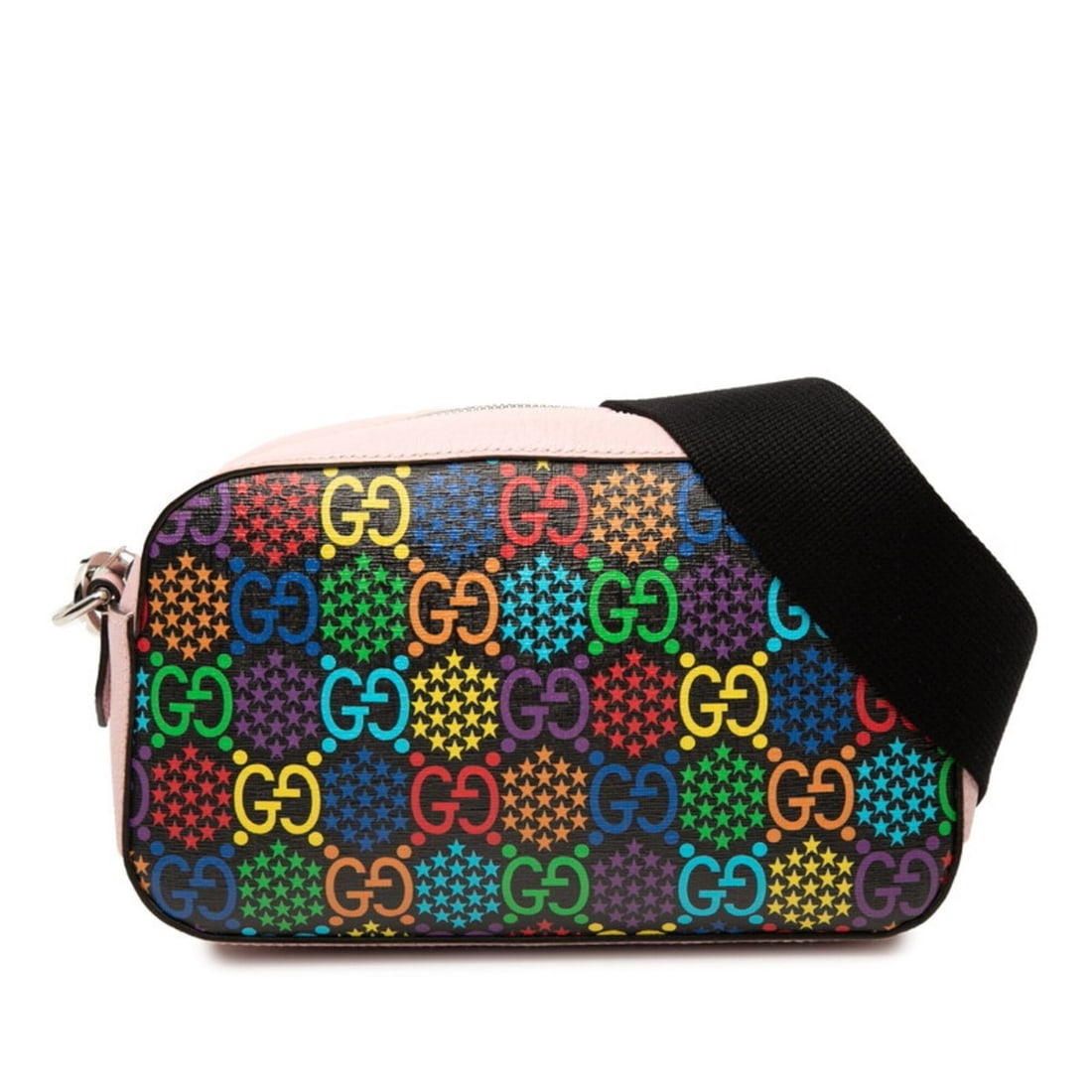 Gucci GG Psychedelic Crossbody Shoulder Bag 574886 Pink Multicolor Leather Women's GUCCI: --- Catalog ---Category: SizeSize (HxWxD): 15cm x 23.5cm x 7cm / 5.9'' x 9.25'' x 2.75''Category: DesignType: Shoulder bagColor: Multi-color, PinkGender: WomenMaterial: PVC , Leather Category: General