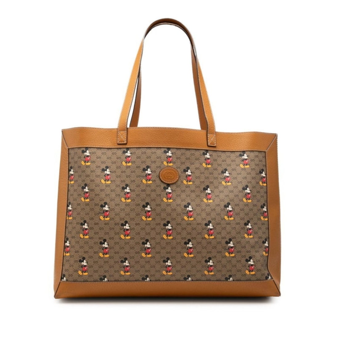 Gucci x Disney Mickey Mouse Mini GG Supreme Tote Bag Shoulder 547947 Beige Brown Leather Women's: --- Catalog ---Category: SizeSize (HxWxD): 33.5cm x 44cm x 15cm / 13.18'' x 17.32'' x 5.9''Category: DesignType: Pouch, Shoulder bag, Tote bagColor: Beige, BrownGender: WomenMaterial: PVC , Leather Ca