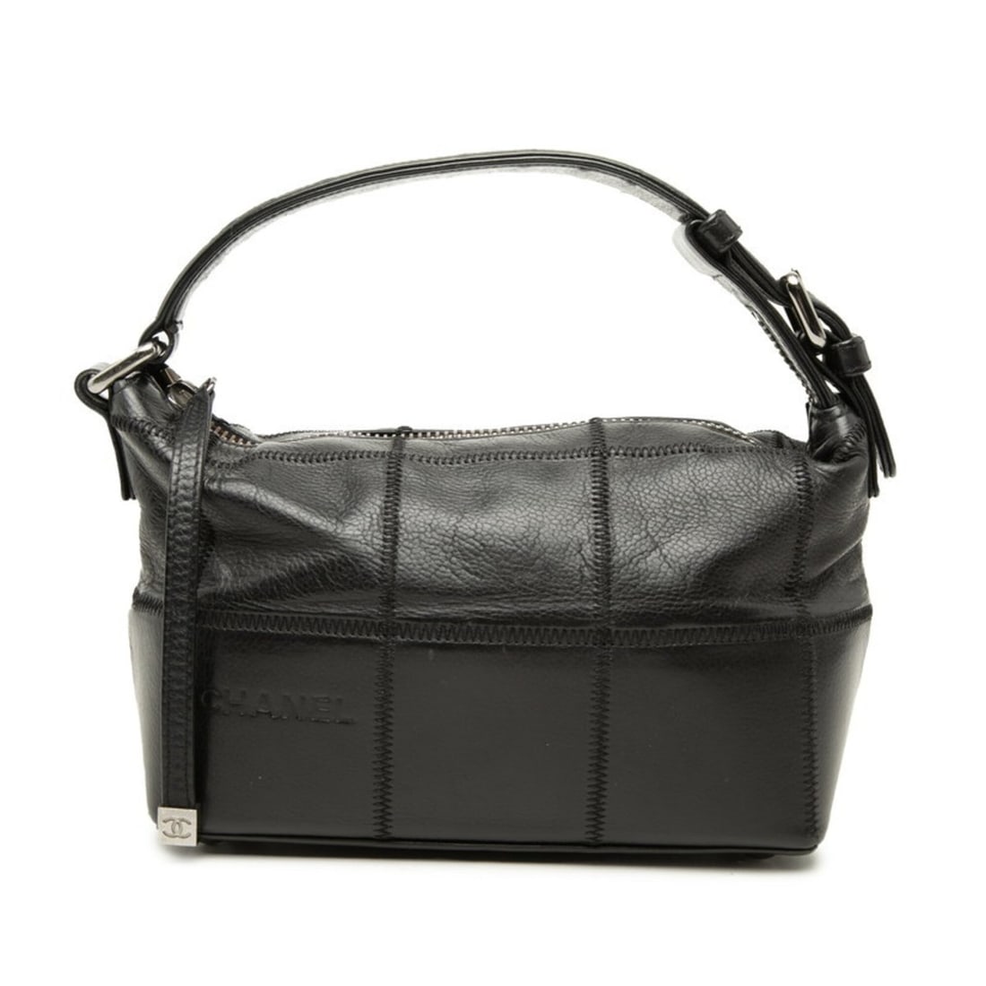 Chanel Chocolate Bar Handbag One-Shoulder Bag Logo Black Caviar Leather Women's CHANEL: --- Catalog ---Category: SizeSize (HxWxD): 15cm x 20.5cm x 10cm / 5.9'' x 8.07'' x 3.93''Category: DesignType: Handbag, Shoulder bagColor: BlackGender: WomenMaterial: Grained Calfskin Category: Genera