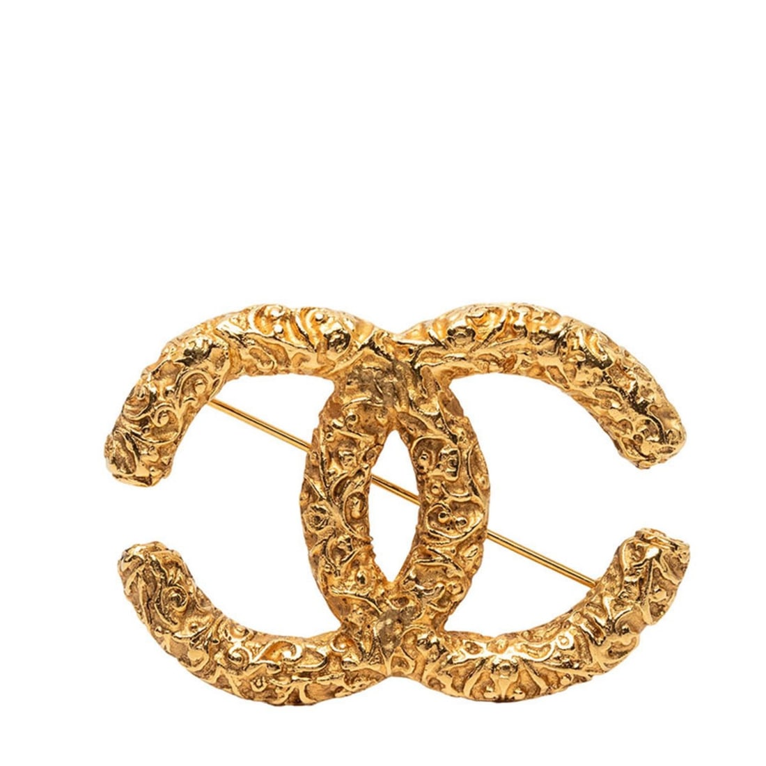 Chanel Coco Mark Lava Motif Vintage Brooch 93A Gold Plated Women's CHANEL: --- Catalog ---Category: SizeSize (HxWxD): 3.57cm x 5.1cm / 1.4'' x 2''Category: DesignType: BroochColor: GoldGender: WomenMaterial: Gold platingCategory: GeneralBrand: Chanel--- Item List ---Section: