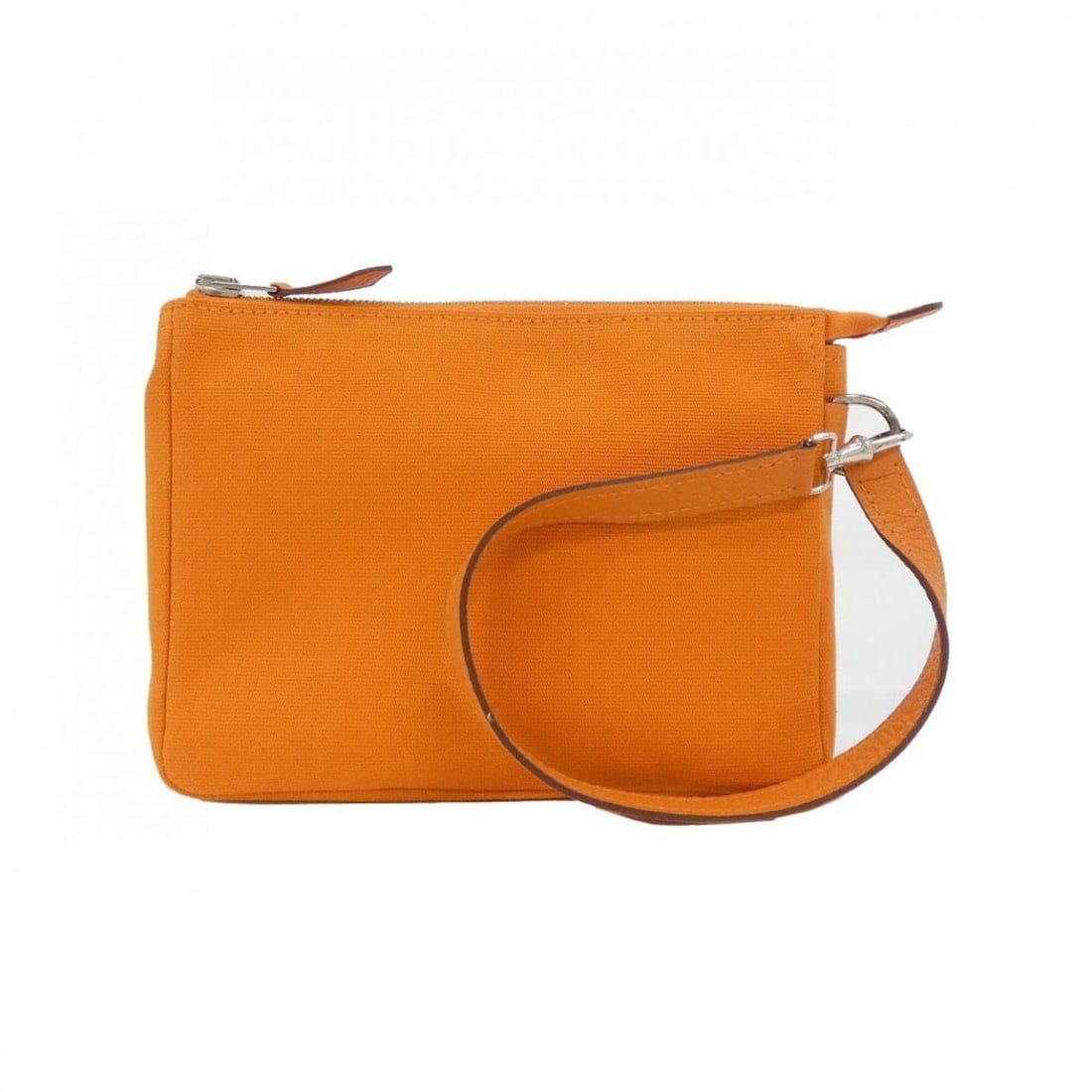 Hermes Fifty Nine PM 060222CK Handbag Pouch: --- Catalog ---Category: SizeSize (HxWxD): 11.5cm x 14.5cm x 3.5cm / 4.52'' x 5.7'' x 1.37''Category: DesignType: Handbag, PouchColor: OrangeGender: WomenMaterial: Toile officier Category: