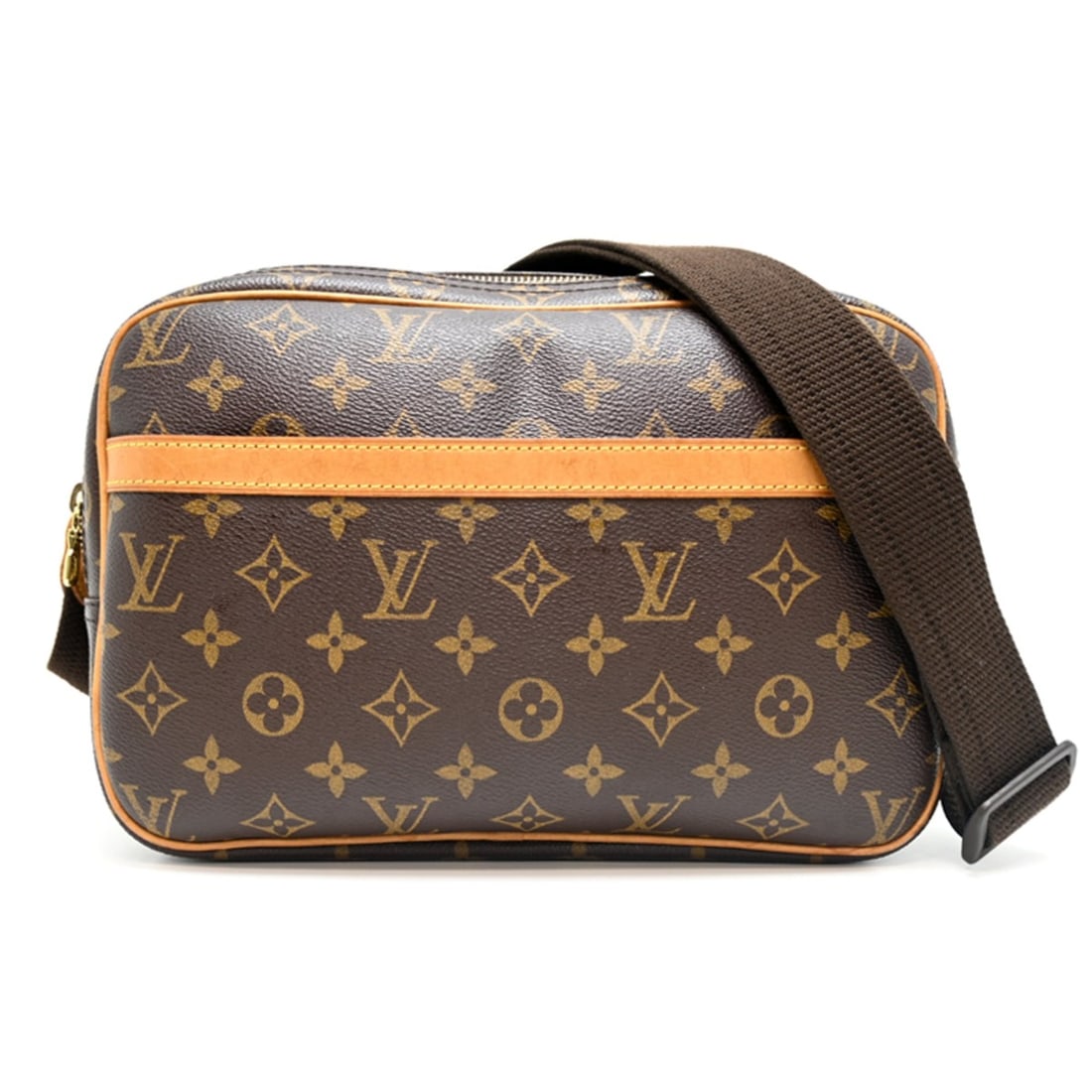 Louis Vuitton Reporter PM Women's/Men's Shoulder Bag M45254 (Discontinued) Monogram Brown: --- Catalog ---Category: SizeSize (HxWxD): 21cm x 28cm x 12cm / 8.26'' x 11.02'' x 4.72''Category: DesignType: Shoulder bagColor: BrownGender: Men,WomenMaterial: Monogram Category: GeneralMPN: M45254B