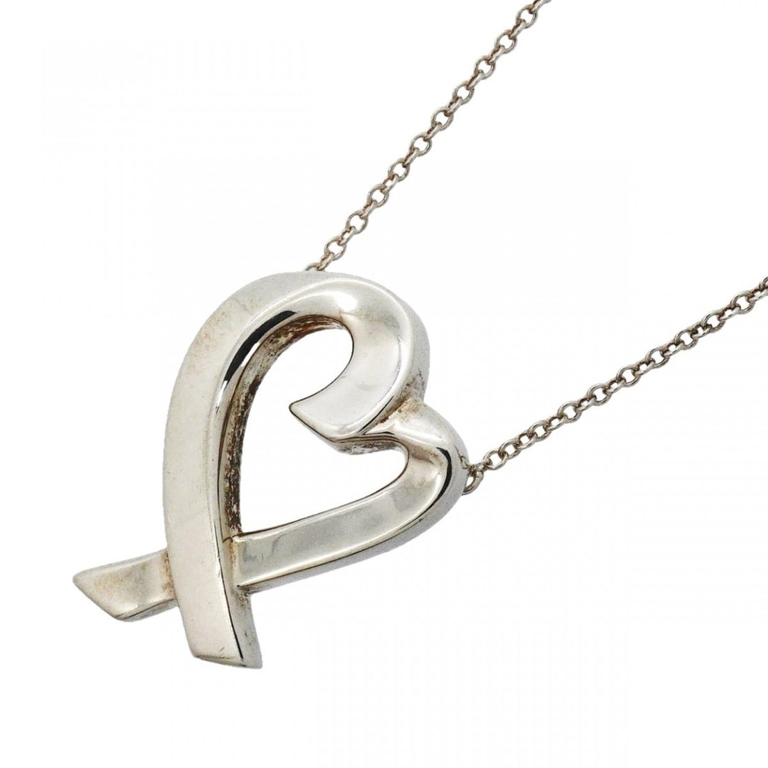 Tiffany & Co. Loving Heart Necklace, Sterling Silver 925, Women's: --- Catalog ---Category: SizePendant Size: 20.1mm x 15.5mm / 0.79'' x 0.61''Neck Circumference: 46 cm / 18.11''Category: DesignGender: WomenMaterial: Silver 925Necklace Type: NecklaceCategory: General