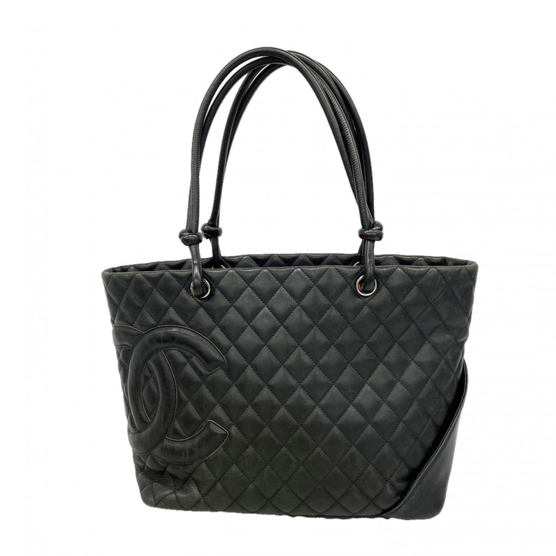 Chanel Cambon Lambskin Tote Bag, Black, Women's: --- Catalog ---Category: SizeSize (HxWxD): 25cm x 29.5cm x 15cm / 9.84'' x 11.61'' x 5.9''Category: DesignType: Tote bagColor: BlackGender: WomenMaterial: Leather Hardware Color: SilverLeather/Fur Typ