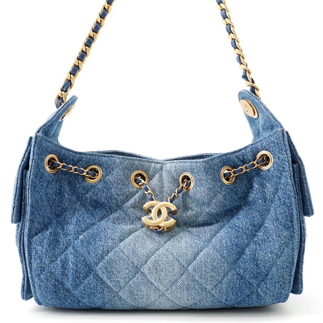 Chanel Chain Shoulder Bag Matelassé Coco Mark CHANEL25 Mini Washed Denim AS5631 CHANEL Handbag (1 of 15)