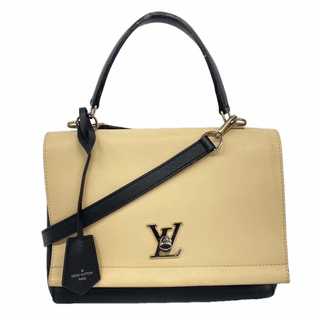 Louis Vuitton Lockme 2 Cartable Handbag M50252 Vanille Noir 2-way bag for women: --- Catalog ---Category: SizeSize (HxWxD): 22cm x 27.5cm x 10cm / 8.66'' x 10.82'' x 3.93''Category: DesignType: HandbagColor: Noir, VanillaGender: WomenCategory: GeneralMPN: M50252Brand: Louis Vuitto