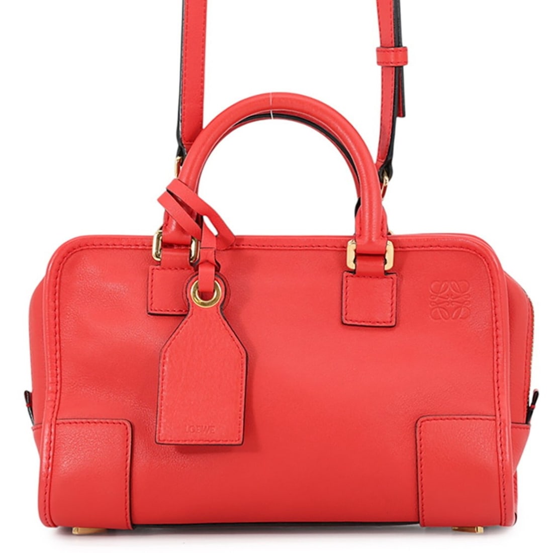 Loewe Amazona 23 Leather Handbag, LOEWE 2-way Shoulder Bag, Handbag: --- Catalog ---Category: SizeWeight: 510g / 1.12lb.Size (HxWxD): 15.5cm x 23.5cm x 9cm / 6.1'' x 9.25'' x 3.54''Strap Length: 112cm - 130cm / 44.09'' - 51.18''Category: DesignType: Handbag, Shoulder b