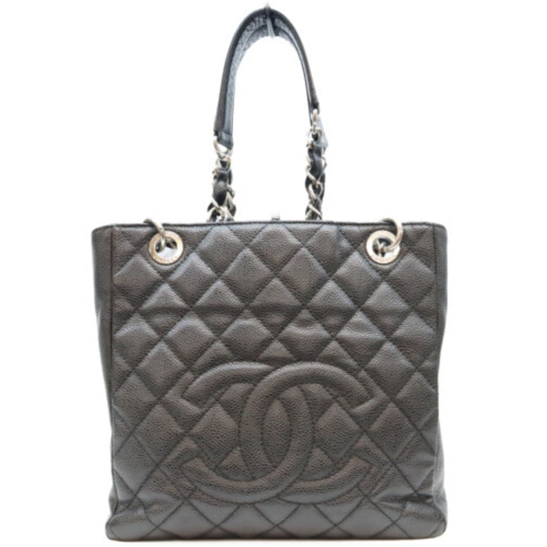CHANEL A20994 Caviar PST Tote Bag, Black with Silver Hardware, Women's: --- Catalog ---Category: SizeSize (HxWxD): 23.5cm x 9cm x 25cm / 9.25'' x 3.54'' x 9.84''Category: DesignType: Tote bagColor: BlackGender: WomenMaterial: Grained Calfskin Hardware Color: SilverCategor