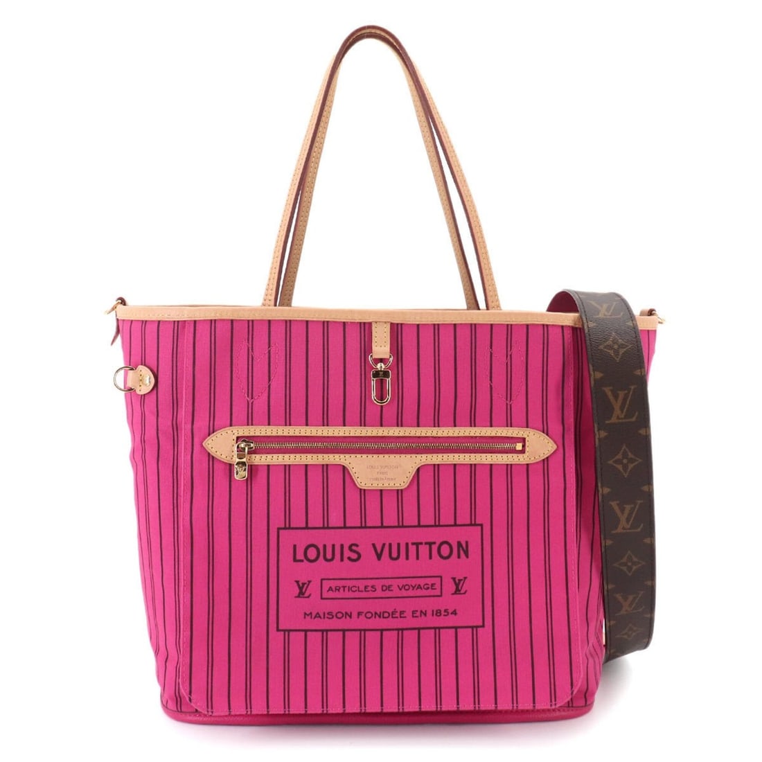 Louis Vuitton Neverfull Inside Out MM Monogram 2-way Tote Shoulder Handbag Pondicherry Pink M12707: --- Catalog ---Category: SizeSize (HxWxD): 27.5cm x 45cm x 15.5cm / 10.82'' x 17.71'' x 6.1''Category: DesignType: Handbag, Tote bagColor: Monogram, PinkGender: Women,MenMaterial: Monogram Category: G