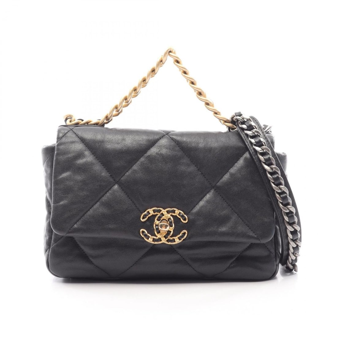 Chanel 19 Dixneuf Matelassé Combination Hardware 2-Way Shoulder Bag/Handbag Lambskin Leather (1 of 20)