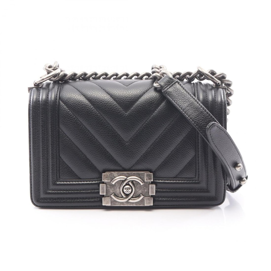 Chanel Boy Small Shoulder Bag/Handbag, Caviar Leather (Grained Calfskin), Women's, Black, A67085: --- Catalog ---Category: SizeSize (HxWxD): 12cm x 20cm x 6cm / 4.72'' x 7.87'' x 2.36''Category: DesignType: Handbag, Shoulder bagColor: BlackGender: WomenMaterial: Grained Calfskin Category: GeneralM