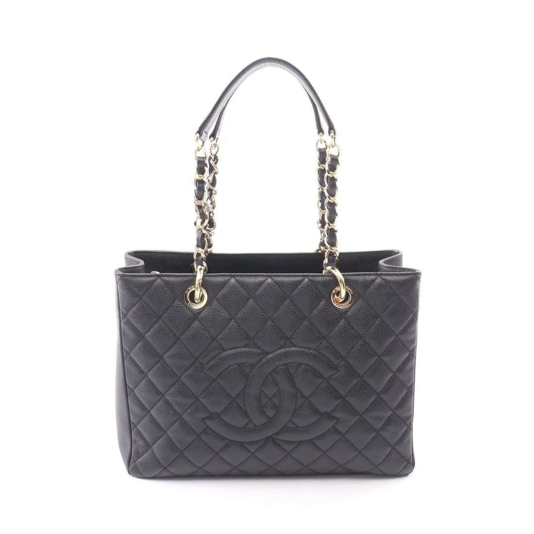 Chanel Matelassé Grand Shopping GST Tote Bag/Handbag, Caviar Leather (Grained Calfskin), Women's,: --- Catalog ---Category: SizeSize (HxWxD): 24.5cm x 34cm x 13cm / 9.64'' x 13.38'' x 5.11''Category: DesignType: Handbag, Tote bagColor: BlackGender: WomenMaterial: Grained Calfskin Category: GeneralM