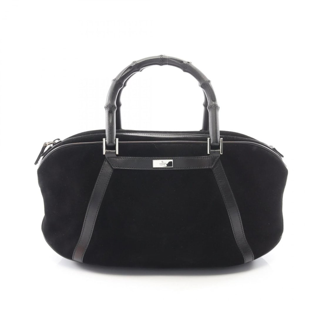 Gucci Bamboo Handbag, Suede Leather, Women's, Black, 002-1084: --- Catalog ---Category: SizeSize (HxWxD): 16cm x 35.5cm x 12cm / 6.29'' x 13.97'' x 4.72''Category: DesignType: HandbagColor: BlackGender: WomenMaterial: Suede , Leather Category: GeneralMPN: 002?108