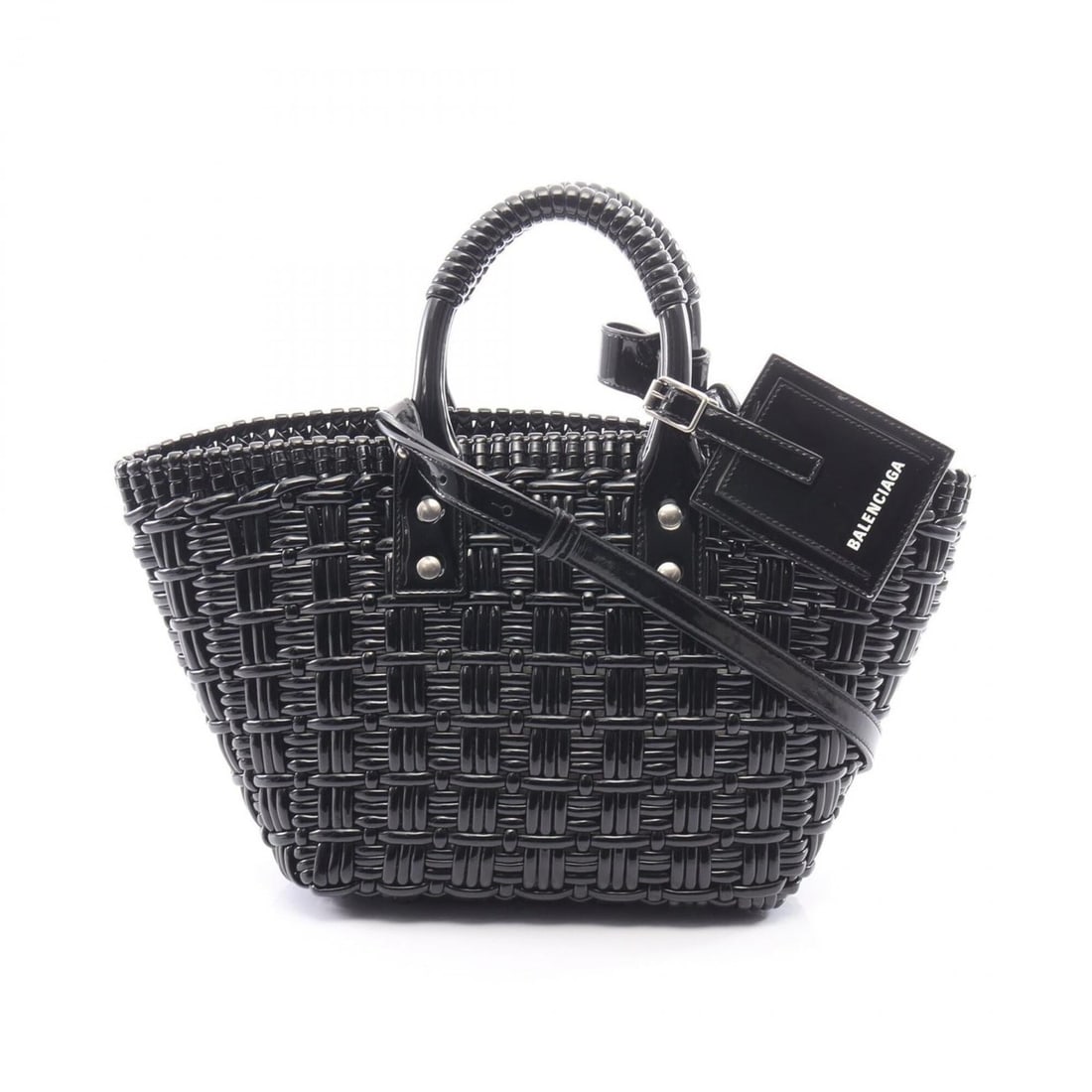 Balenciaga BISTRO XS Bistro Basket Bag, 2-Way Tote Bag/Handbag, Leather, Women's, Black, 671342: --- Catalog ---Category: SizeSize (HxWxD): 19cm x 22cm x 12cm / 7.48'' x 8.66'' x 4.72''Category: DesignType: Basket, Handbag, Tote bagColor: BlackGender: WomenMaterial: Leather Category: GeneralMPN: 