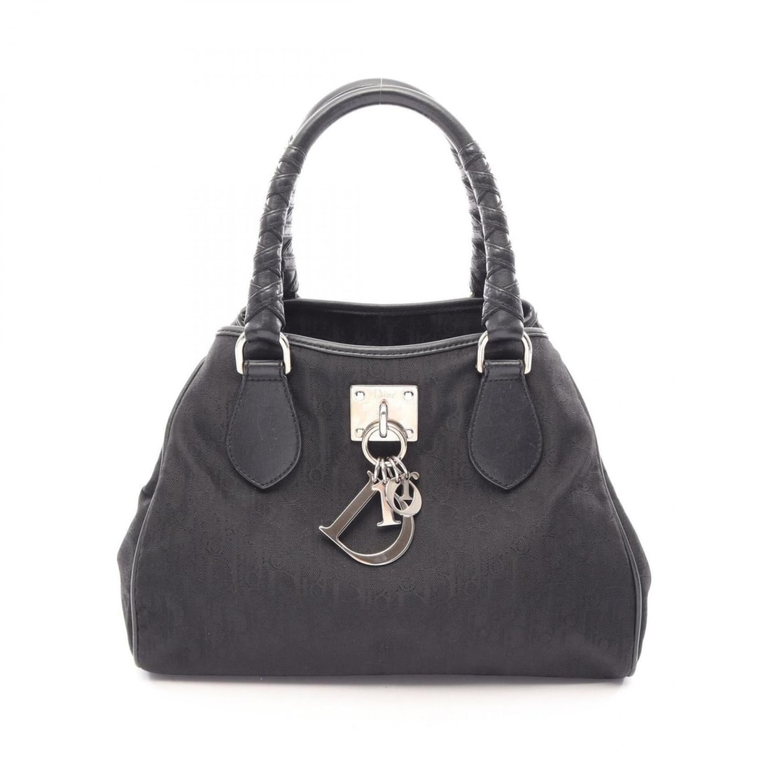 Christian Dior Dior Lovely Trotter Tote Bag Handbag Nylon Leather Women's Black: --- Catalog ---Category: SizeSize (HxWxD): 20cm x 28cm x 12cm / 7.87'' x 11.02'' x 4.72''Category: DesignType: Handbag, Tote bagColor: BlackGender: WomenMaterial: Nylon , Leather Category: GeneralBran
