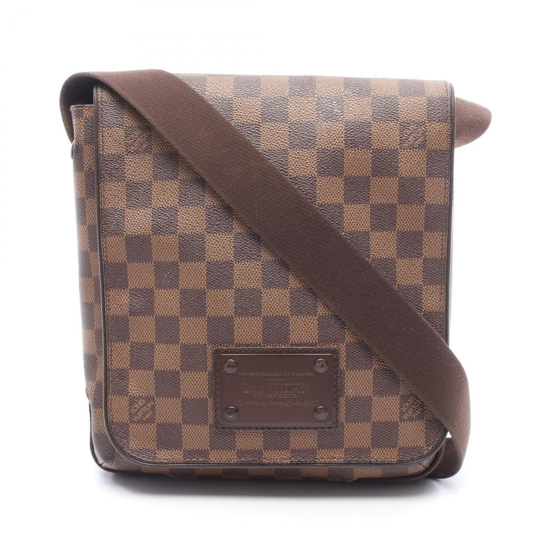 Louis Vuitton Brooklyn PM Damier Ebene Shoulder Bag/Handbag, Coated Canvas and Leather,: --- Catalog ---Category: SizeSize (HxWxD): 25cm x 20cm x 7cm / 9.84'' x 7.87'' x 2.75''Strap Length: 84cm - 142cm / 33.07'' - 55.9''Category: DesignType: Shoulder bagColor: BrownGender: Men,WomenMater