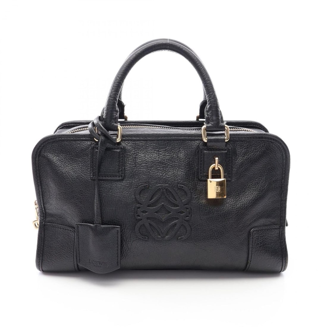 Loewe Amazona 28 Handbag, Leather, Women's, Black: --- Catalog ---Category: SizeSize (HxWxD): 16cm x 29cm x 12cm / 6.29'' x 11.41'' x 4.72''Category: DesignType: HandbagColor: BlackGender: WomenMaterial: Leather Category: GeneralBrand: Loewe--- Item L