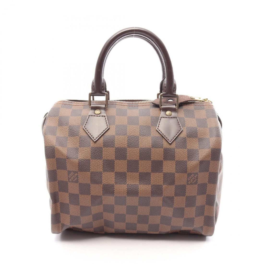 Louis Vuitton Speedy 25 Damier Ebene Handbag, Coated Canvas Leather, Women's, Brown, N41532: --- Catalog ---Category: SizeSize (HxWxD): 20cm x 25cm x 14.5cm / 7.87'' x 9.84'' x 5.7''Category: DesignType: HandbagColor: BrownGender: WomenMaterial: Coated canvas , Leather Category: GeneralMPN: N