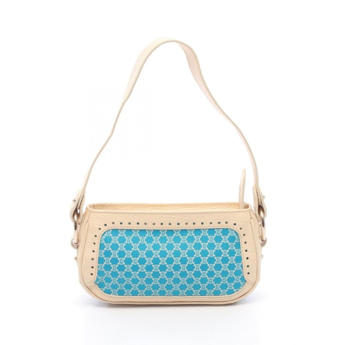 Celine Macadam Shoulder Bag/Handbag, Canvas and Leather, Women's, Blue/Ivory: --- Catalog ---Category: SizeSize (HxWxD): 12cm x 22cm x 4cm / 4.72'' x 8.66'' x 1.57''Category: DesignType: Handbag, Shoulder bagColor: Blue, IvoryGender: WomenMaterial: Canvas , Leather Category: Ge