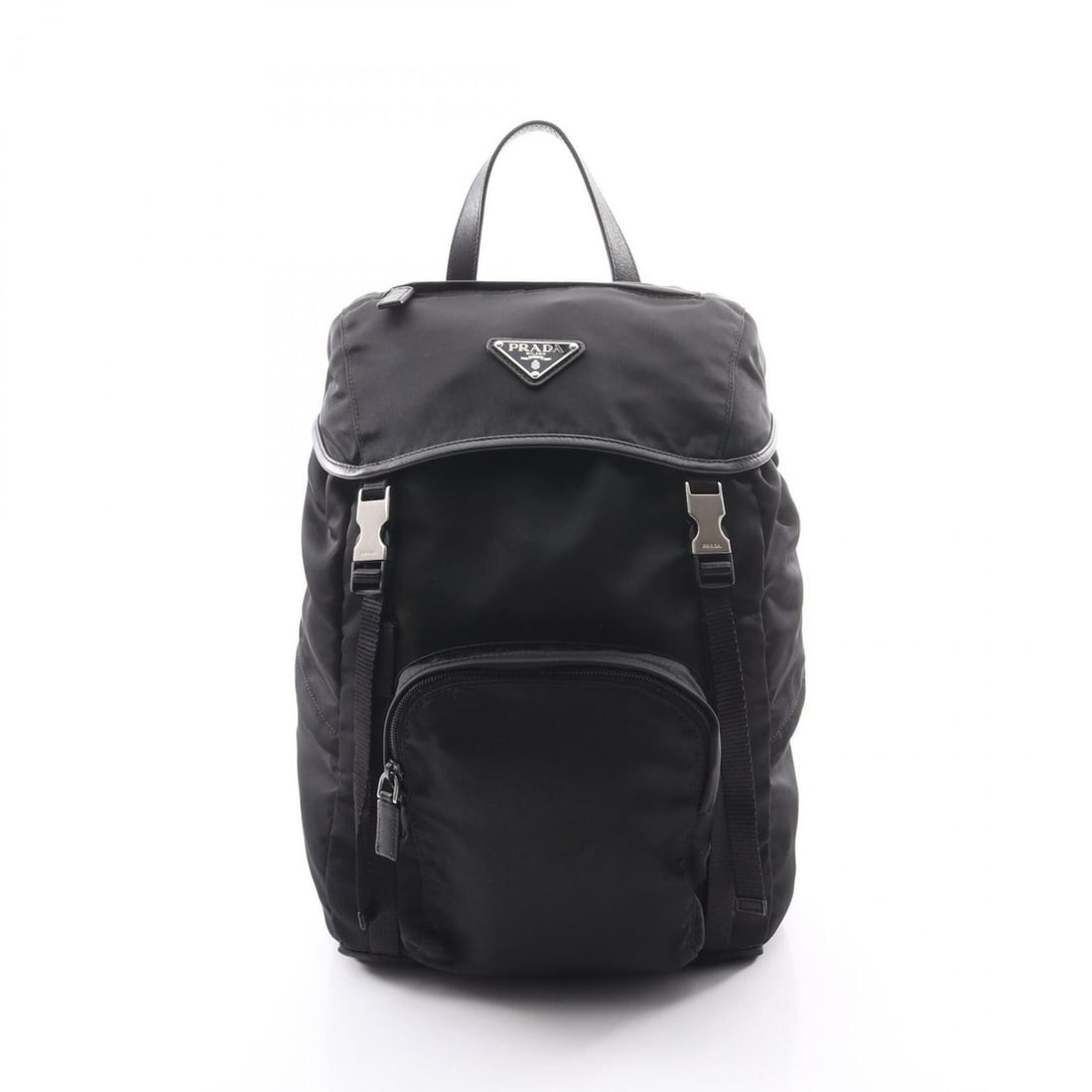 Prada Triangle Logo Backpack/Handbag, Nylon & Saffiano Leather, Men's Women's, Black: --- Catalog ---Category: SizeSize (HxWxD): 36cm x 24cm x 16cm / 14.17'' x 9.44'' x 6.29''Strap Length: 54cm - 98cm / 21.25'' - 38.58''Handle Length: 26cm / 10.23''Category: DesignType: BackpackColor: 