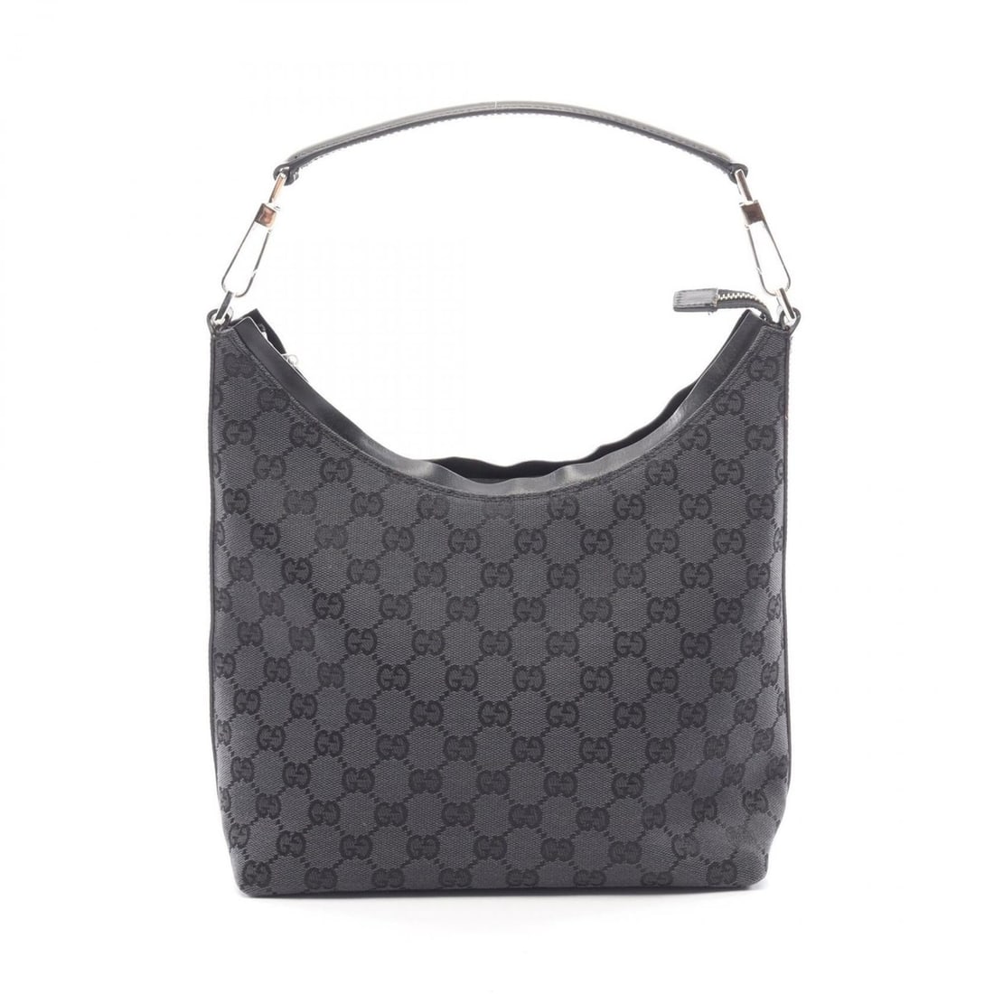 Gucci GG Canvas Shoulder Bag Handbag Leather Women's Black 000?0602 (1 of 11)