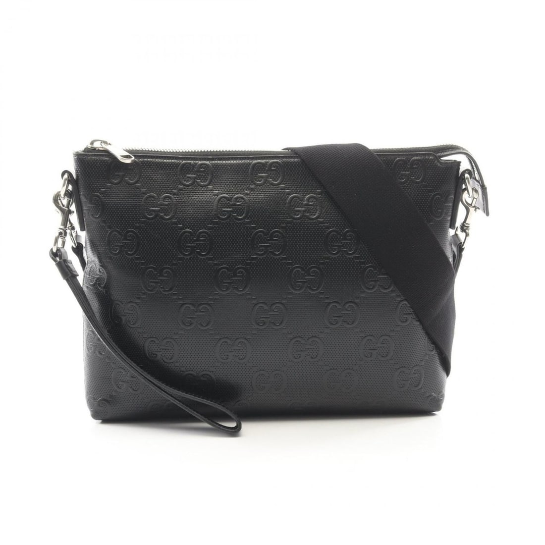 Gucci GG Embossed Medium Messenger Bag Shoulder Handbag Leather Men's Black 696009: --- Catalog ---Category: SizeSize (HxWxD): 23cm x 31cm x 4cm / 9.05'' x 12.2'' x 1.57''Strap Length: 84cm - 133cm / 33.07'' - 52.36''Handle Length: 27cm / 10.62''Category: DesignType: Messenger bag, S