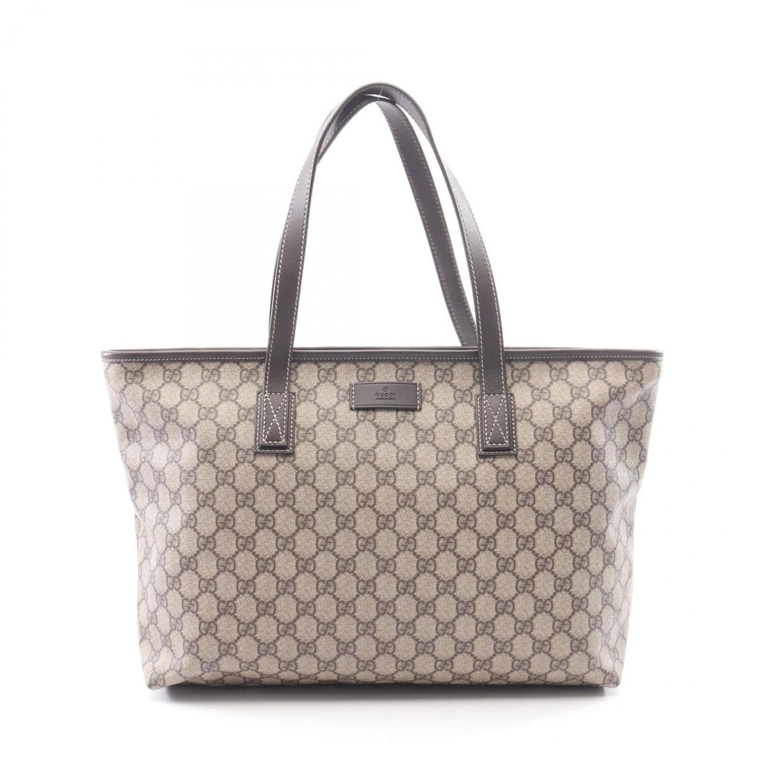 Gucci GG Supreme Tote Bag Handbag, Coated Canvas Leather, Women's, Beige/Brown, Item Number 211137 (1 of 11)