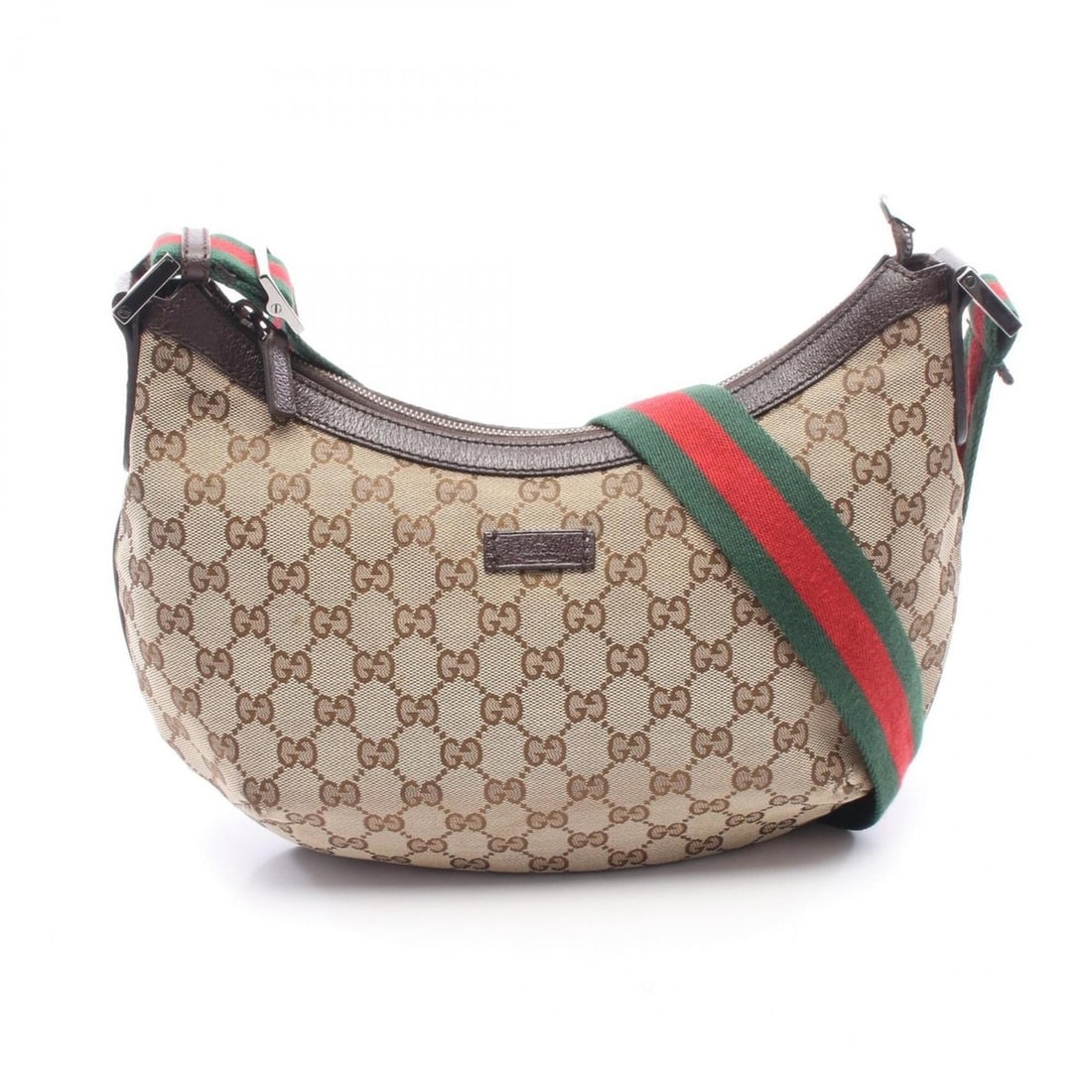Gucci GG Canvas Shoulder Bag/Handbag, and Leather, Women's, Beige/Brown, 181092: --- Catalog ---Category: SizeSize (HxWxD): 20cm x 28cm x 10cm / 7.87'' x 11.02'' x 3.93''Strap Length: 68cm - 125cm / 26.77'' - 49.21''Category: DesignType: Handbag, Shoulder bagColor: Beige, BrownGen
