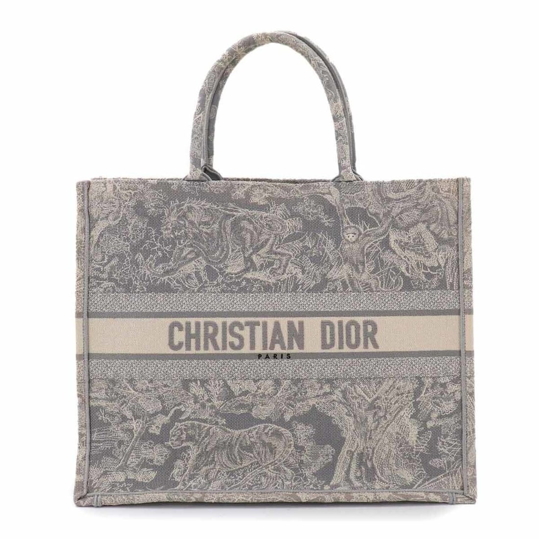 Christian Dior Book Tote Large Handbag, Toile de Jouy Canvas, Grey Ecru, M1286ZTDT: --- Catalog ---Category: SizeSize (HxWxD): 34cm x 42cm x 17cm / 13.38'' x 16.53'' x 6.69''Category: DesignType: Handbag, Tote bagColor: GrayGender: WomenMaterial: Canvas Category: GeneralBrand: Christ