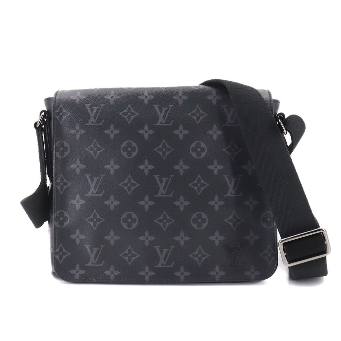 District PM NM Louis Vuitton Monogram Eclipse Shoulder Handbag Black M44000: --- Catalog ---Category: SizeSize (HxWxD): 23cm x 25.5cm x 7.5cm / 9.05'' x 10.03'' x 2.95''Category: DesignType: Handbag, Shoulder bagColor: Monogram EclipseGender: MenMaterial: Monogram Eclipse , Ca