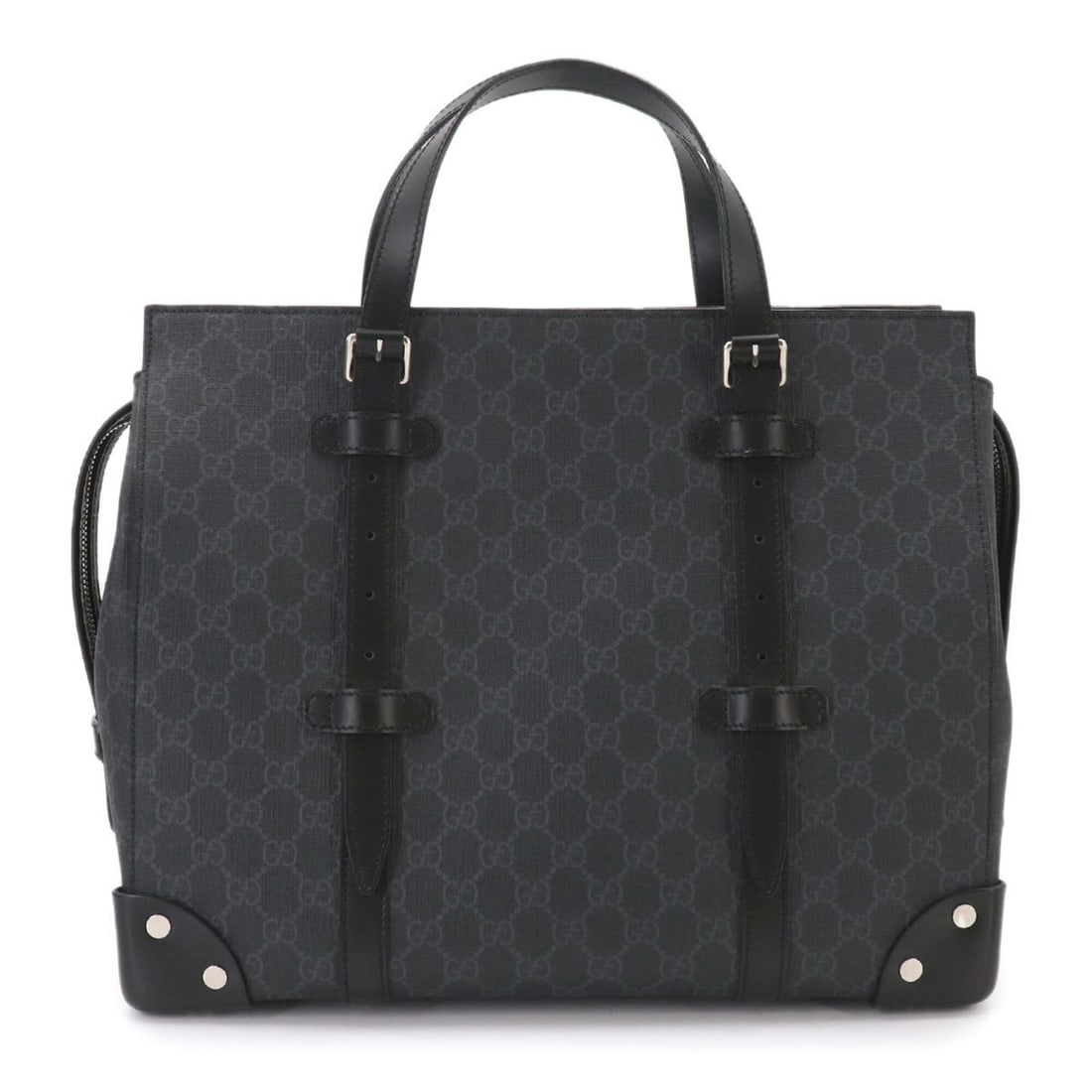 Gucci GG Supreme Tote Handbag, Black/Gray, 626356: --- Catalog ---Category: SizeSize (HxWxD): 30cm x 37cm x 16.5cm / 11.81'' x 14.56'' x 6.49''Category: DesignType: Handbag, Tote bagColor: Black, GrayGender: Men,WomenMaterial: GG Supreme , Canvas , Le