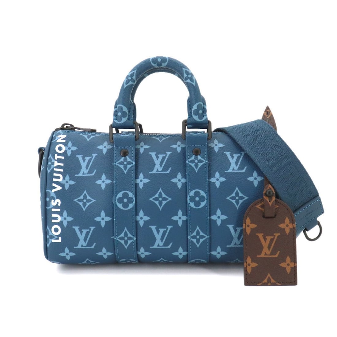 Louis Vuitton Keepall Bandouliere 25 Monogram 2-way Hand/Shoulder Handbag Atlantic Blue M46803 RFID: --- Catalog ---Category: SizeSize (HxWxD): 14.5cm x 25cm x 10.5cm / 5.7'' x 9.84'' x 4.13''Category: DesignType: Handbag, Shoulder bagColor: BlueGender: WomenMaterial: Monogram , Canvas Category: Gene
