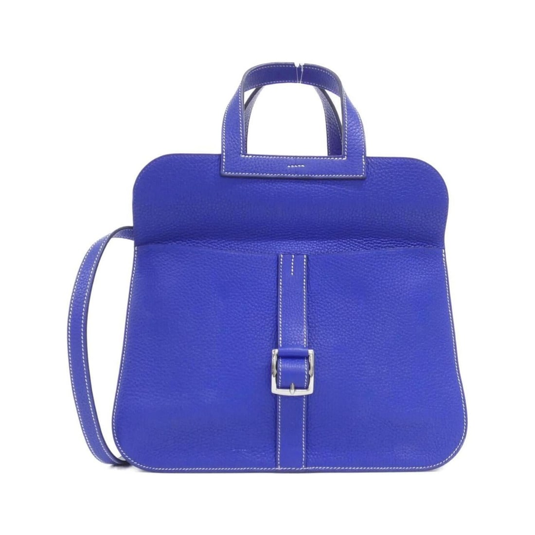 Hermes Arzan 31cm 070428CK Handbag: --- Catalog ---Category: SizeSize (HxWxD): 28cm x 31cm x 10cm / 11.02'' x 12.2'' x 3.93''Category: DesignType: HandbagColor: Blue ElectricGender: WomenMaterial: Taurillon clemence leather Hardware