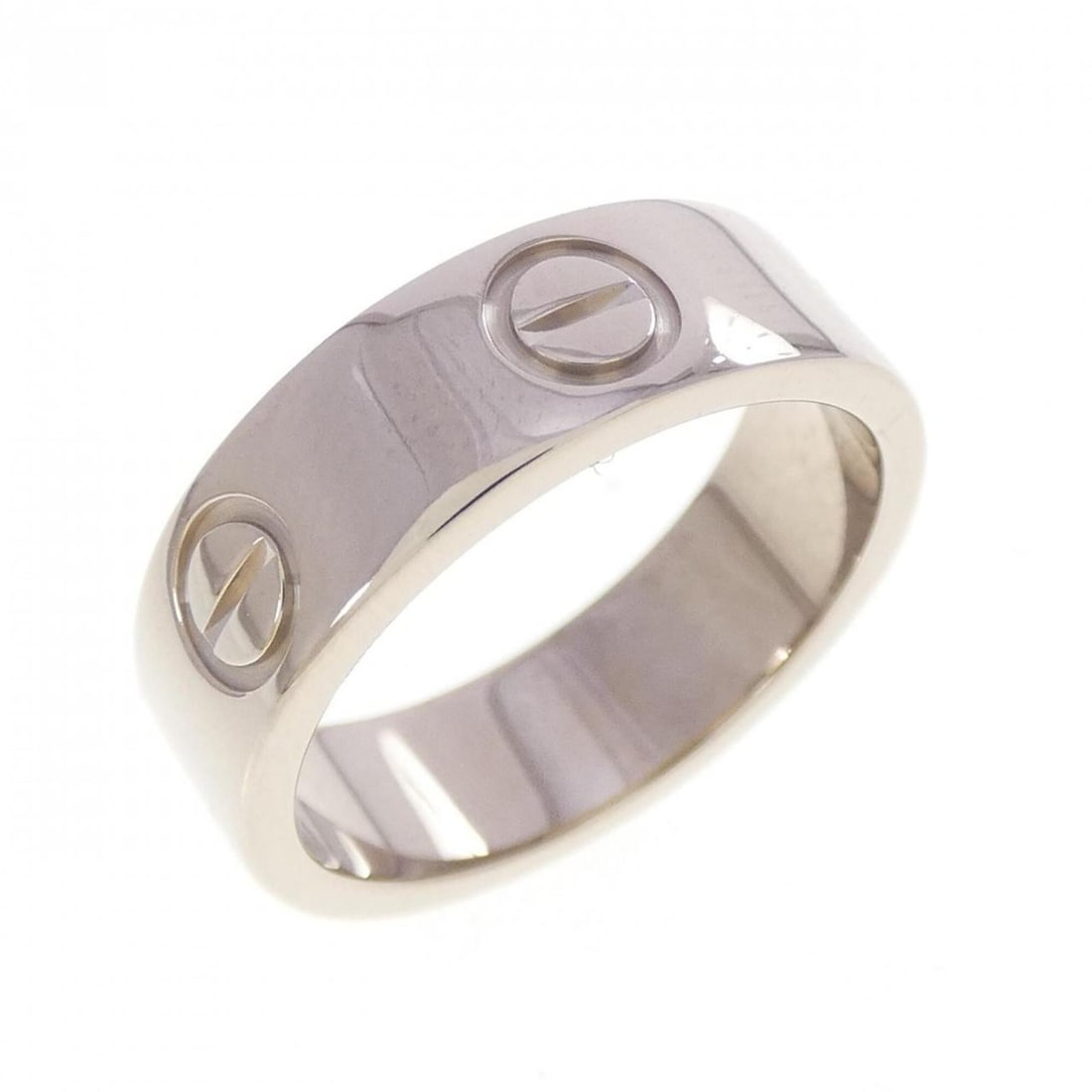 Cartier Love Ring: --- Catalog ---Category: SizeUS Size: 5Brand Size: 49Category: DesignType: Band ringGender: WomenMaterial: White gold (18K)Category: GeneralMPN: B4084700Brand: Cartier--- Item List ---Section: