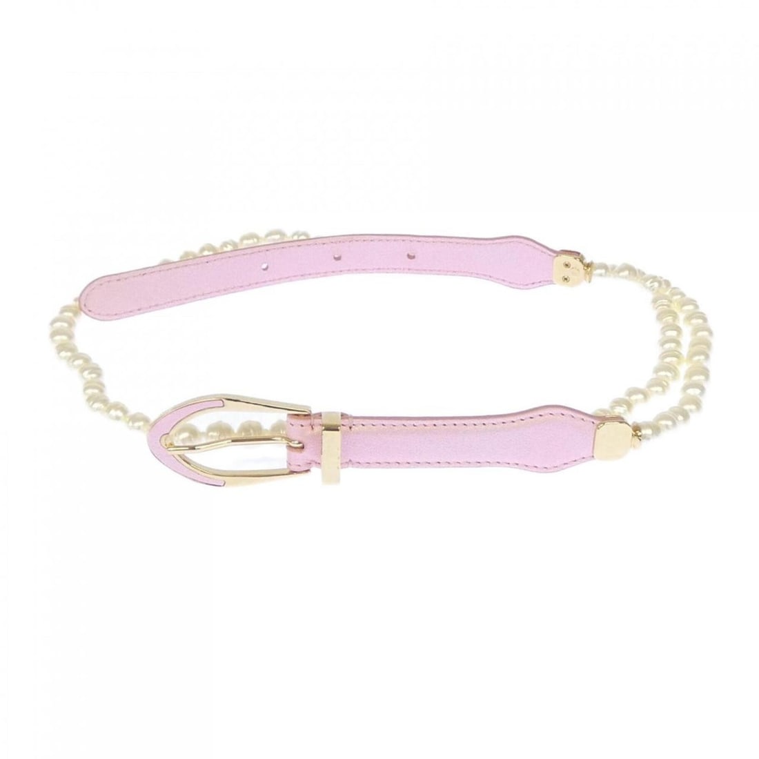 Chanel belt: --- Catalog ---Category: SizeLength: 83.5cm - 88.5cm / 32.87'' - 34.84''Category: DesignType: Standard beltColor: Pink, WhiteGender: WomenCategory: GeneralBrand: Chanel--- Item List ---Section: