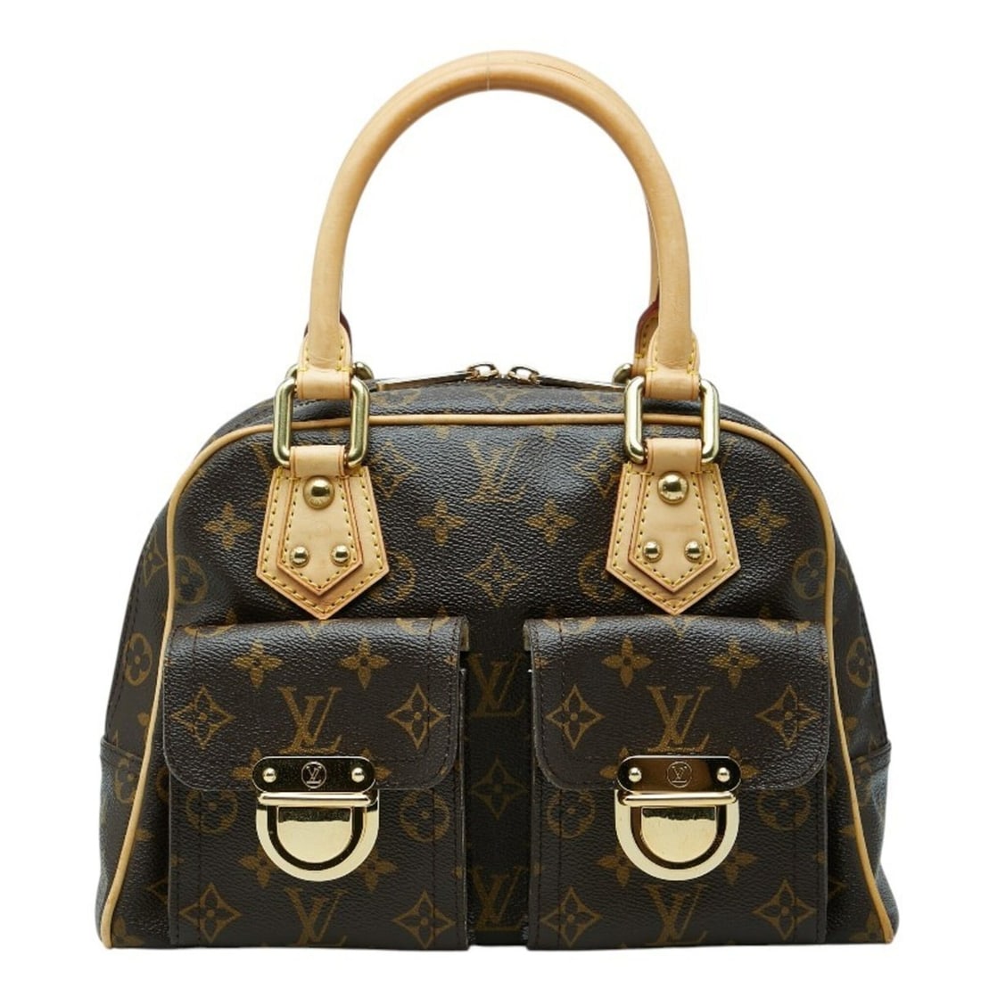 Louis Vuitton Monogram Manhattan PM Handbag M40026 Brown Leather Women's LOUIS VUITTON: --- Catalog ---Category: SizeSize (HxWxD): 21cm x 29cm x 12cm / 8.26'' x 11.41'' x 4.72''Category: DesignType: HandbagColor: BrownGender: WomenMaterial: PVC , Leather Category: GeneralMPN: