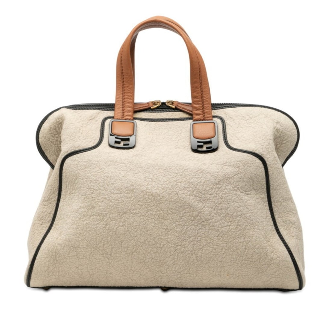 Fendi Chameleon Handbag 8BL110 Beige Pile Leather Women's FENDI: --- Catalog ---Category: SizeSize (HxWxD): 28cm x 38cm x 17cm / 11.02'' x 14.96'' x 6.69''Category: DesignType: HandbagColor: BeigeGender: WomenMaterial: Pile fabric , Leather Category: GeneralMPN: 8B