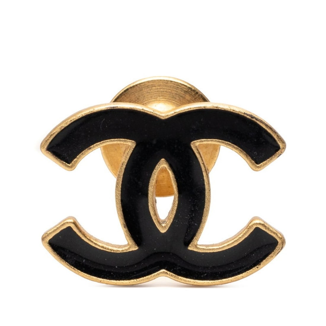 Chanel Coco Mark Brooch Pin 02A Gold Black Plated GP Women's CHANEL: --- Catalog ---Category: SizeSize (HxWxD): 1.56cm x 2.08cm / 0.61'' x 0.81''Category: DesignType: Pin broochColor: Black, GoldGender: WomenMaterial: Gold platingCategory: GeneralBrand: Chanel--- Item 