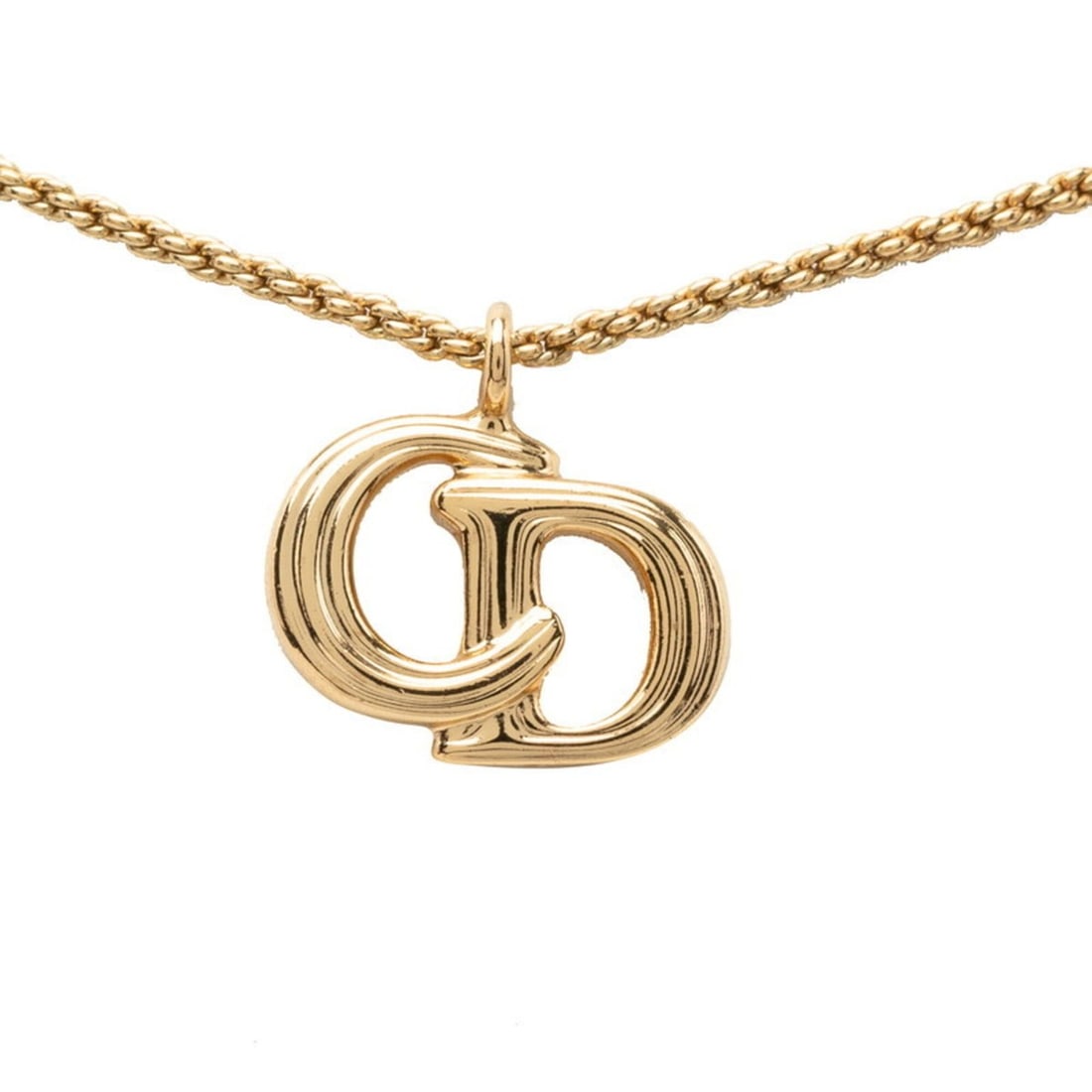Christian Dior Dior CD Logo Necklace, Gold Plated, Women's: --- Catalog ---Category: SizePendant Size: 12.9mm x 17.4mm / 0.5'' x 0.68''Neck Circumference: 42 cm / 16.53''Category: DesignColor: GoldGender: WomenNecklace Type: NecklaceCategory: GeneralBrand: Chr