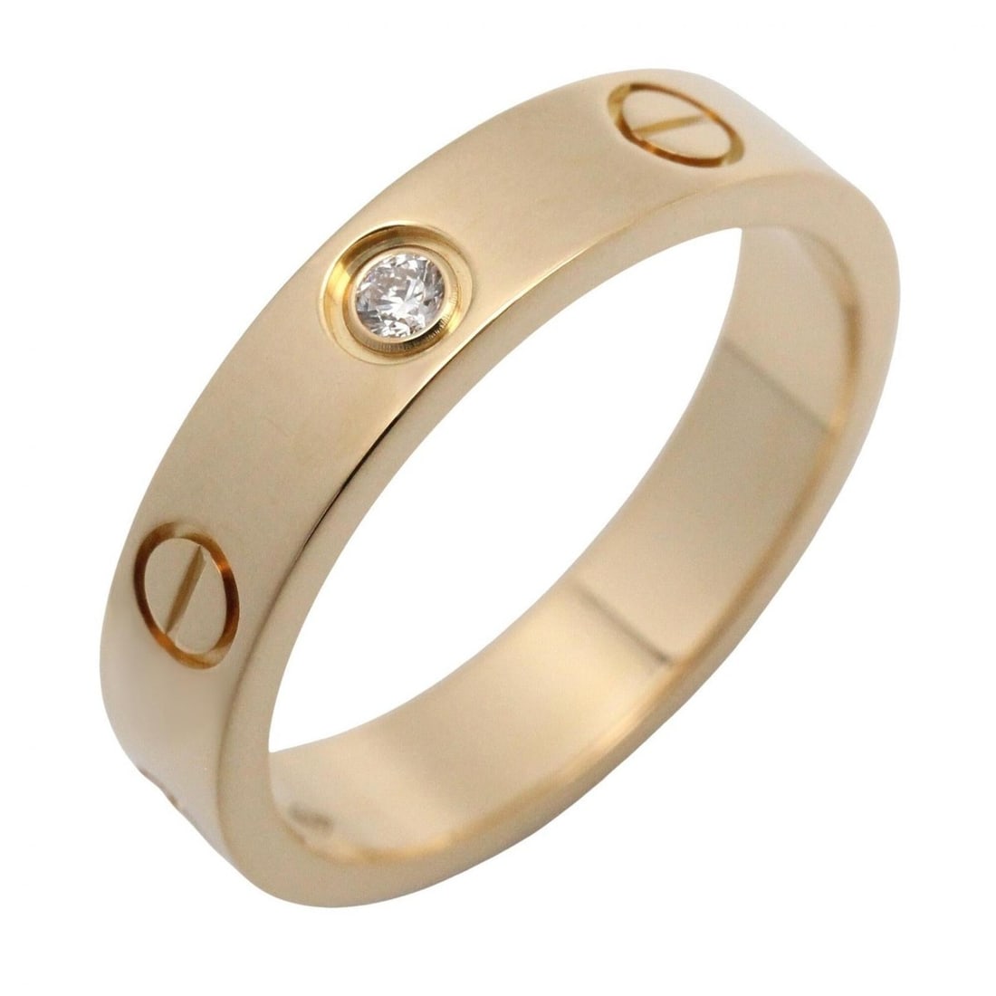 Cartier Mini Love Ring 1PD Ring, 18K (Yellow Gold) Diamond, Women's, Clear/Gold Tone, B4056100: --- Catalog ---Category: SizeJP Size: 10.5US Size: 5.5Category: DesignType: Band ringColor: Clear, GoldStone: DiamondGender: WomenMaterial: Yellow gold (18K)Category: GeneralMPN: B4056100Brand: Cartie