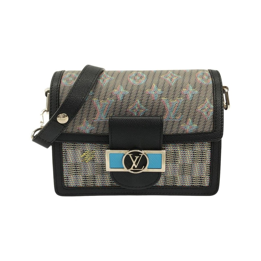 Louis Vuitton Monogram LV Pop Dauphine Mini M55454 Shoulder Bag: --- Catalog ---Category: SizeSize (HxWxD): 15cm x 20cm x 9cm / 5.9'' x 7.87'' x 3.54''Category: DesignType: Shoulder bagColor: Blue, Brown, Gray, SilverGender: Women,MenMaterial: Leather Leather/Fur T