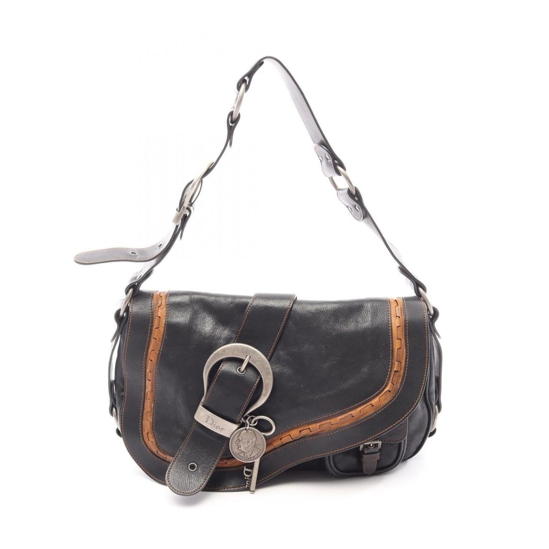 Christian Dior Dior Gaucho Saddle Bag Shoulder Handbag Leather Men's Black/Brown: --- Catalog ---Category: SizeSize (HxWxD): 22cm x 31cm x 6cm / 8.66'' x 12.2'' x 2.36''Category: DesignType: Handbag, Saddle bag, Shoulder bagColor: Black, BrownGender: MenMaterial: Leather Category: 