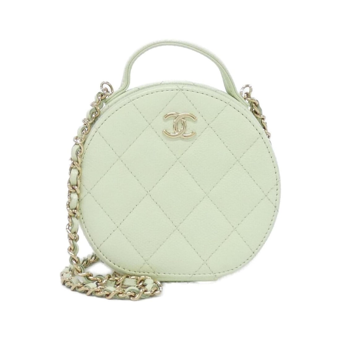 Chanel AP2502 Shoulder Bag: --- Catalog ---Category: SizeSize (HxWxD): 11.5cm x 12cm x 5cm / 4.52'' x 4.72'' x 1.96''Category: DesignType: Shoulder bagColor: Light greenGender: WomenMaterial: Grained Calfskin Hardware Color: